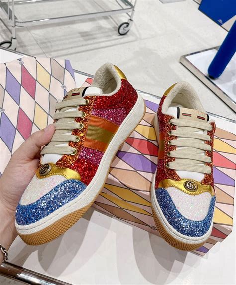 gucci sneakers glitter replica|sneakers gucci copy.